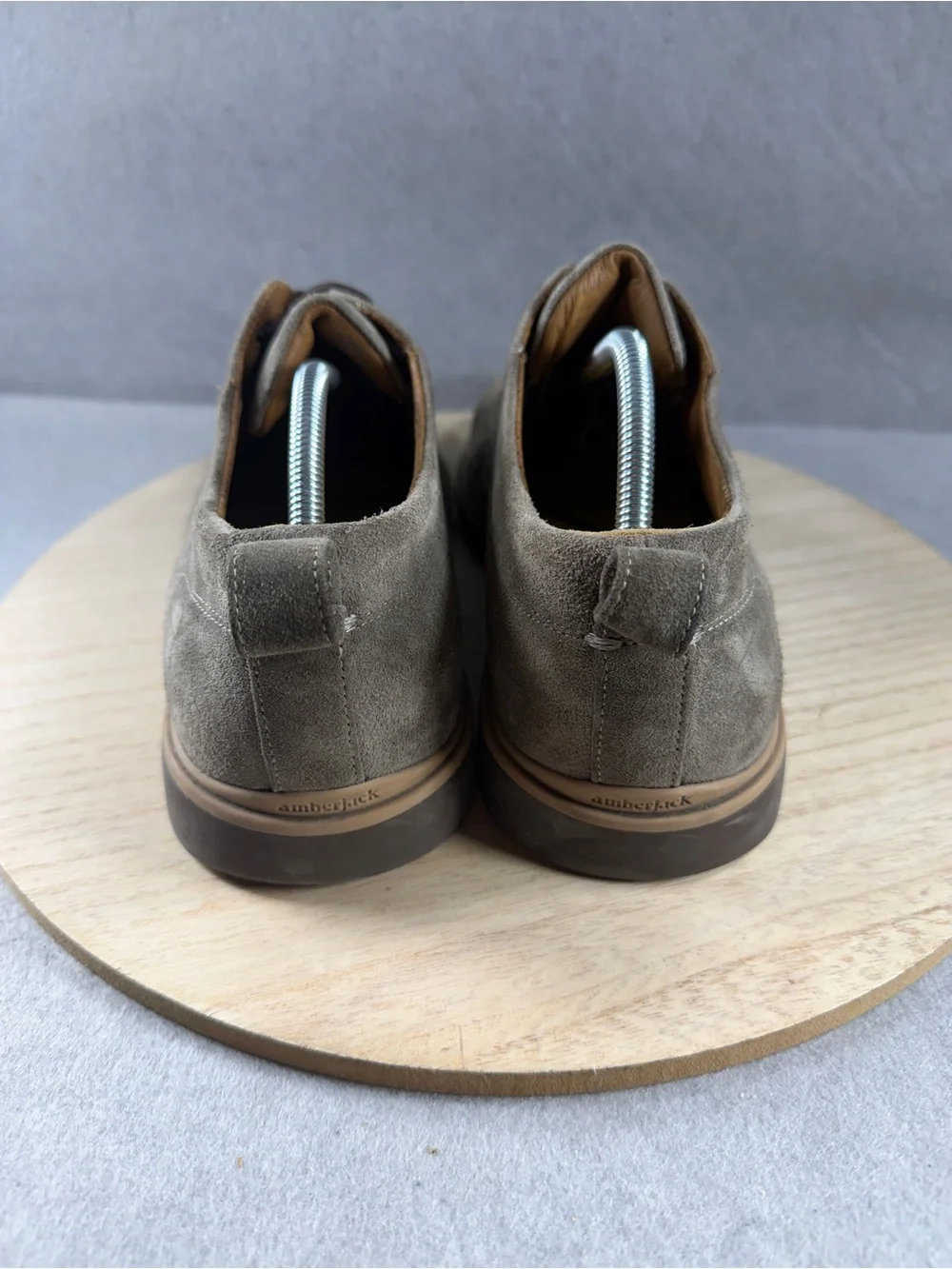 Amberjack The Original Slate Grey Suede Hybrid Derby Dress Shoes Size 11 M